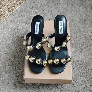 Steve Madden Festivity Studded Black heels size 9